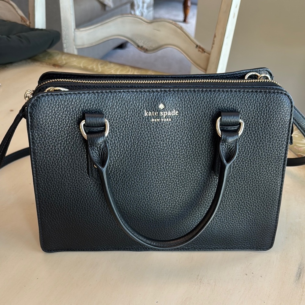 Kate Spade Black Satchel with Structured Design